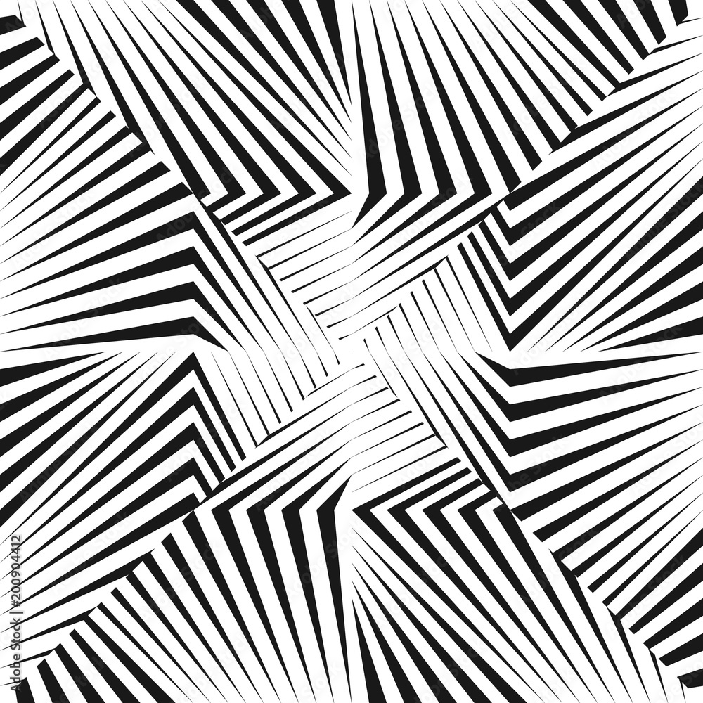 Abstract geometric pattern. Vector modern design black and white stripes background.
