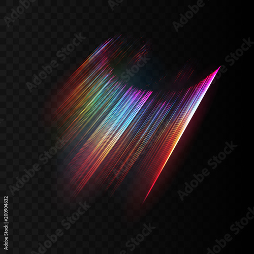 Aurora borealis transparent light effect