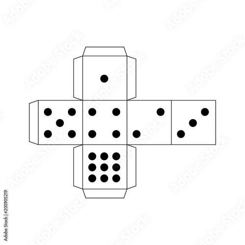 Vector dices icon. Flat isolated vector illustration on a white background.