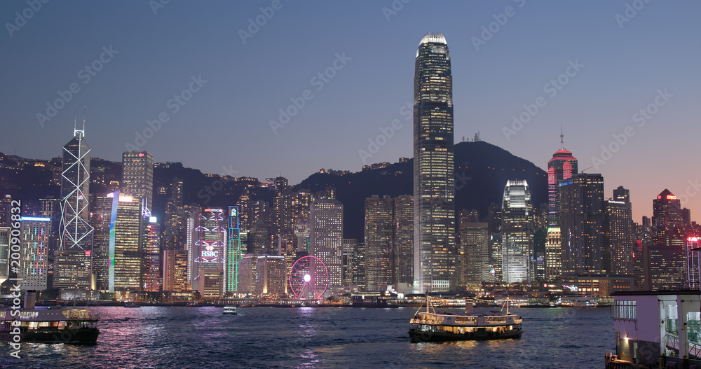 Fototapeta premium Hong Kong sunset