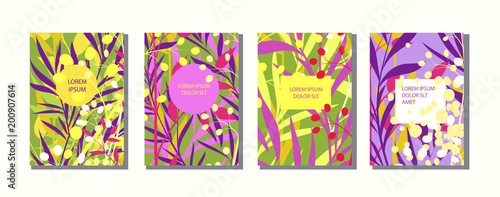 Colorful artistic background with bright blossom. Cover design with floral pattern.It can be used for invitation, card, cover book, catalog. Size A4. 