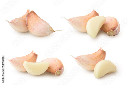 garlic, isolated on white background, clipping path, full depth of field