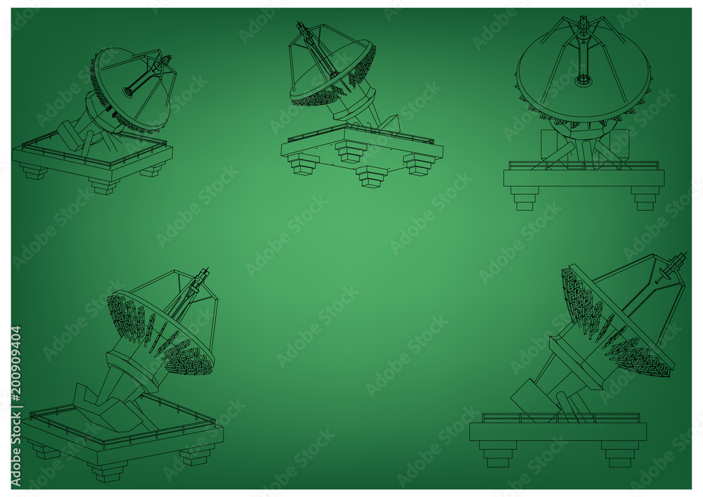 Obraz premium 3d model of an antenna