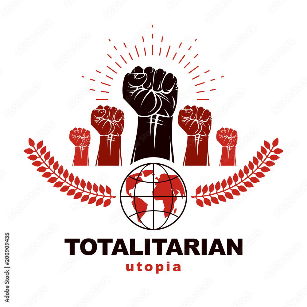 globe. People fighting for their rights, revolution and demonstration idea. globe. People fighting for their rights, revolution and demonstration idea.