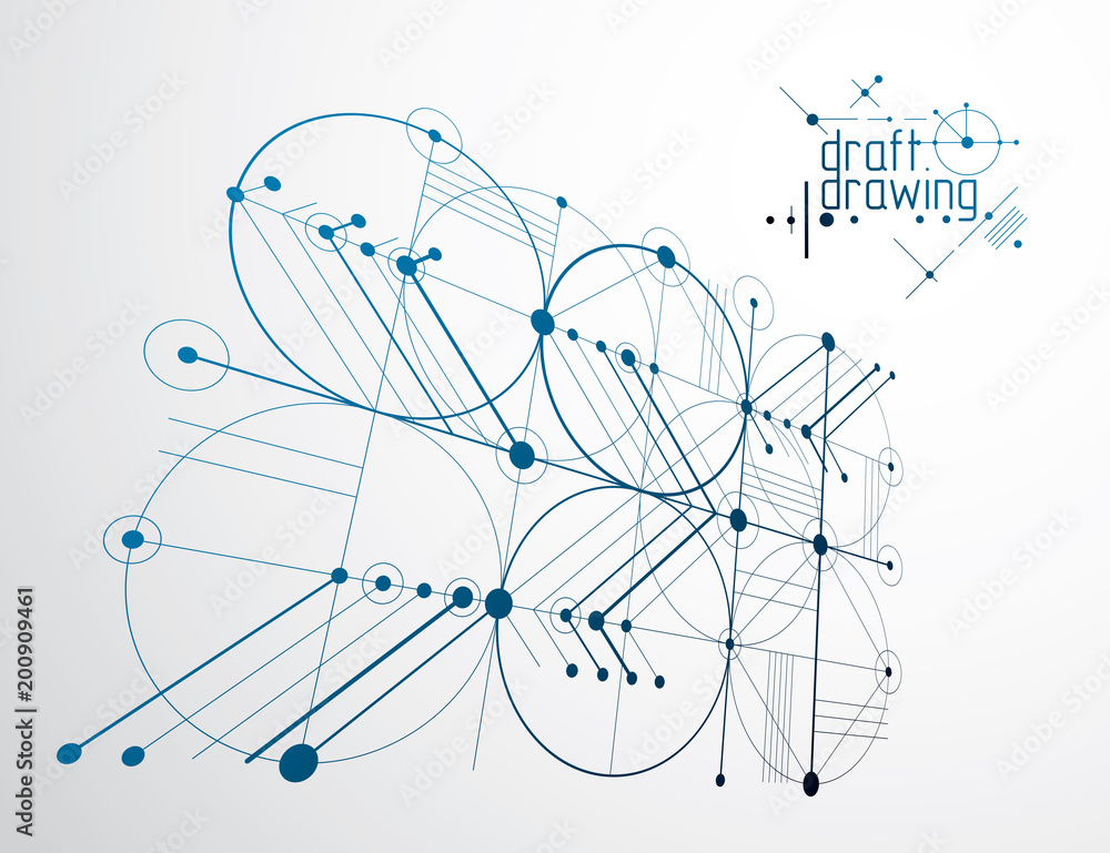 Engineering technology vector wallpaper made with circles and lines. Technical drawing abstract background. Engineering technology vector wallpaper made with circles and lines. Technical drawing abstract background.