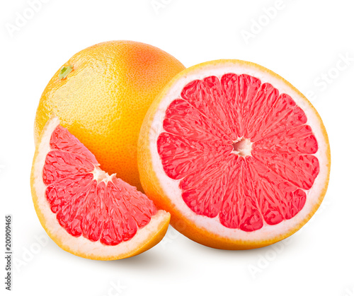 grapefruit isolated on white background, clipping path, full depth of field