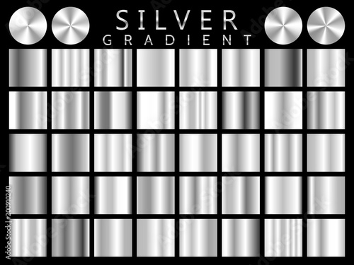 Silver background texture vector icon seamless pattern. Light, realistic, elegant, shiny, metallic and silver gradient illustration. Mesh vector. Design for frame, ribbon, coin, abstract photo