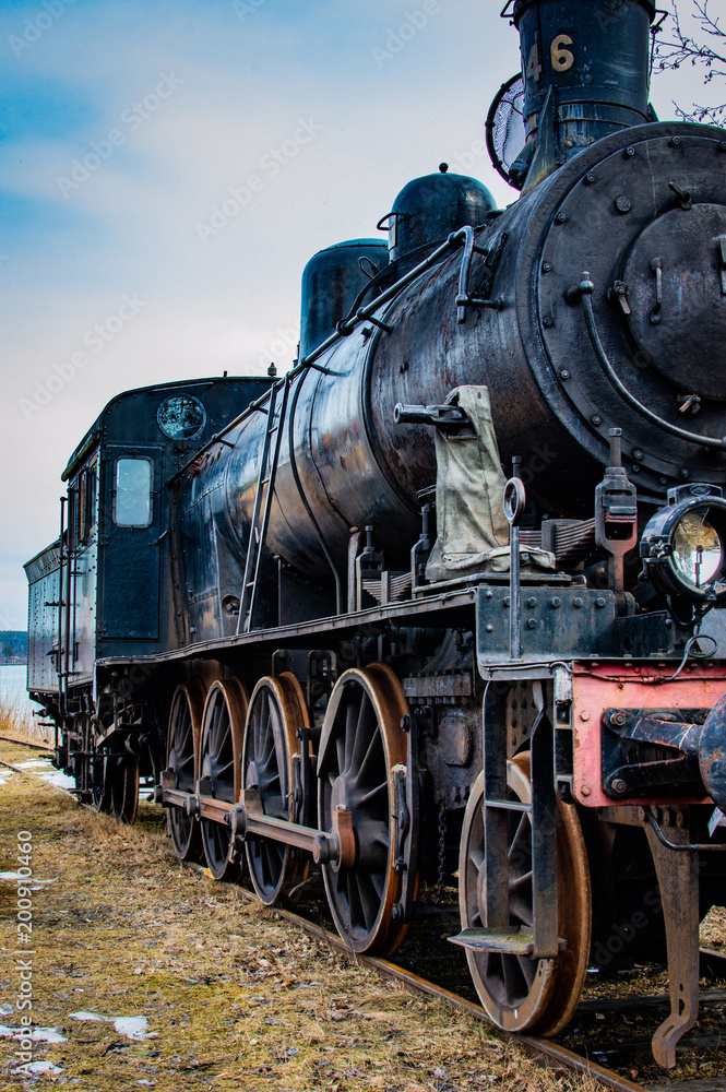 Naklejka premium Old beautiful vintage train