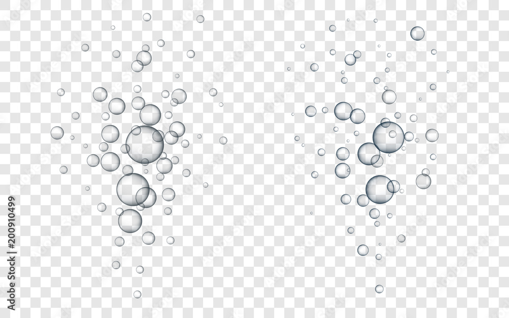 Water bubbles Vector illustration. Abstract Bubbles. Transparent