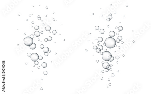 Water bubbles Vector illustration. Abstract Bubbles. White background with bubbles