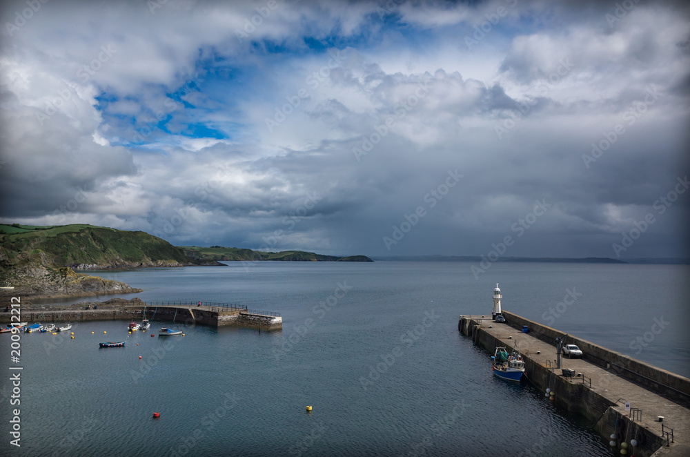 Mevagissey harbour on a summer day