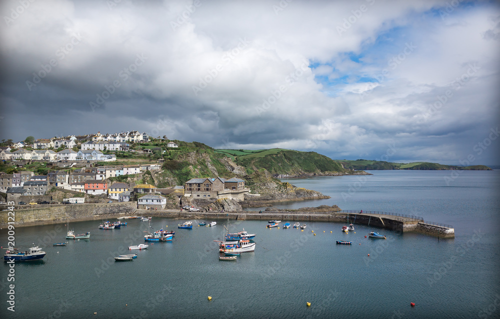Town of Mevagissey on the south of Cornwall