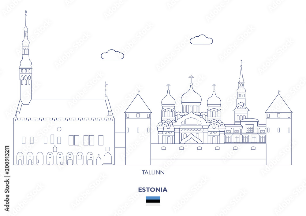 Tallinn City Skyline, Estonia