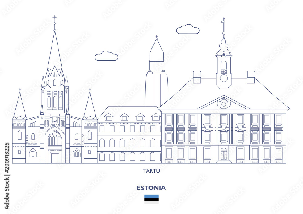 Tartu City Skyline, Estonia