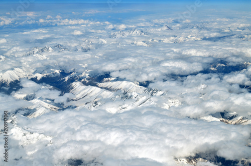 Caucasus Mountains is higher than the clouds in Armenia © olgavolodina