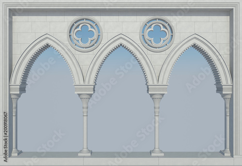 Fototapeta Naklejka Na Ścianę i Meble -  Colonnade arabic style