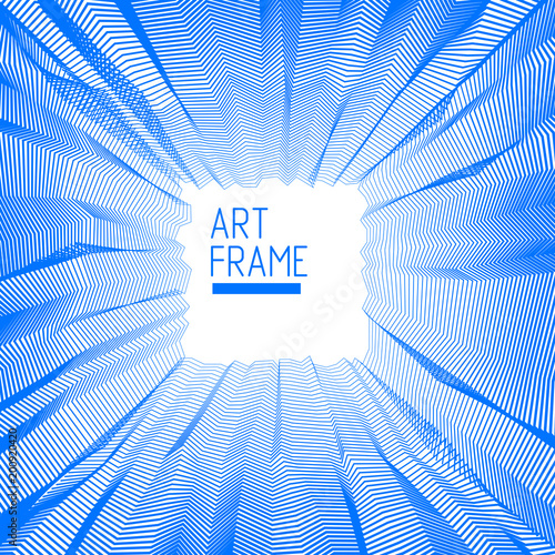 Vector illusive surreal art background for design like a hallucination drug trip surrealism, linear 3d trend. Fantastic psychedelic trendy modern op art, optical dimensional illusion.