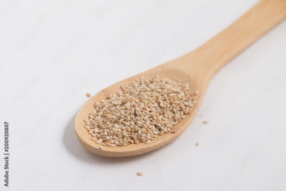 White sesame in a bowl White sesame in a bowl