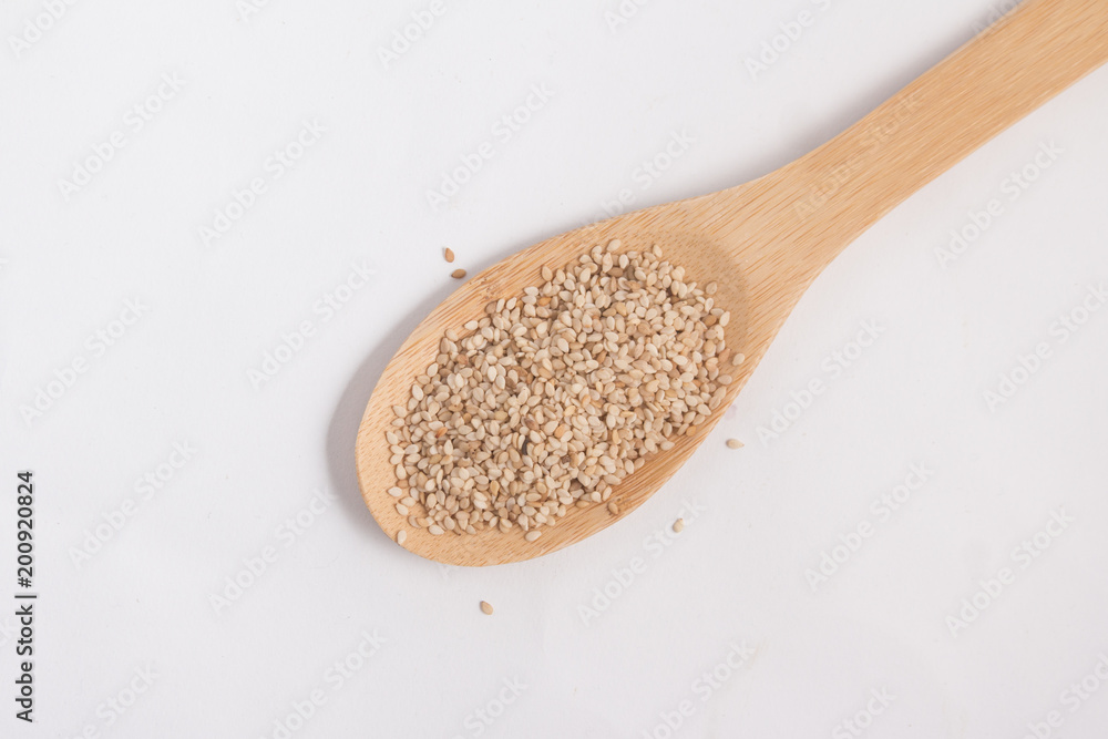 White sesame in a bowl White sesame in a bowl