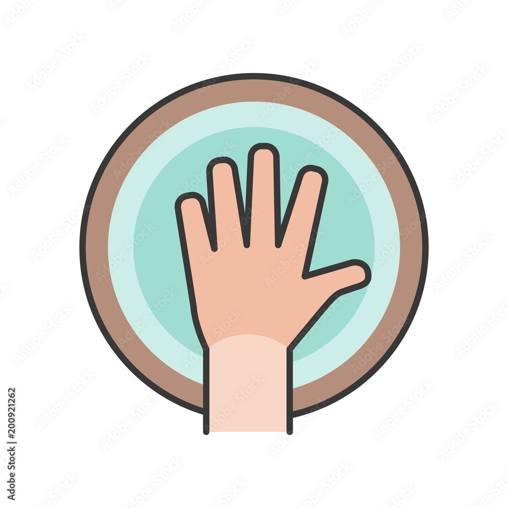 Hand spa, Hand soak in wooden tub icon Hand spa, Hand soak in wooden tub icon