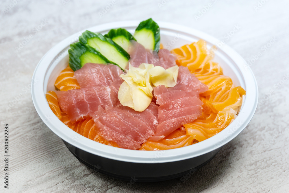 japanese food Mix Sashimi Chirashi Rice Bowl japanese food Mix Sashimi Chirashi Rice Bowl