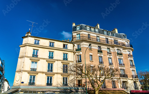 Typical french buildings in Vincennes town near Paris