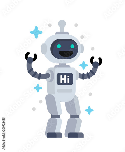 Funny vector robot