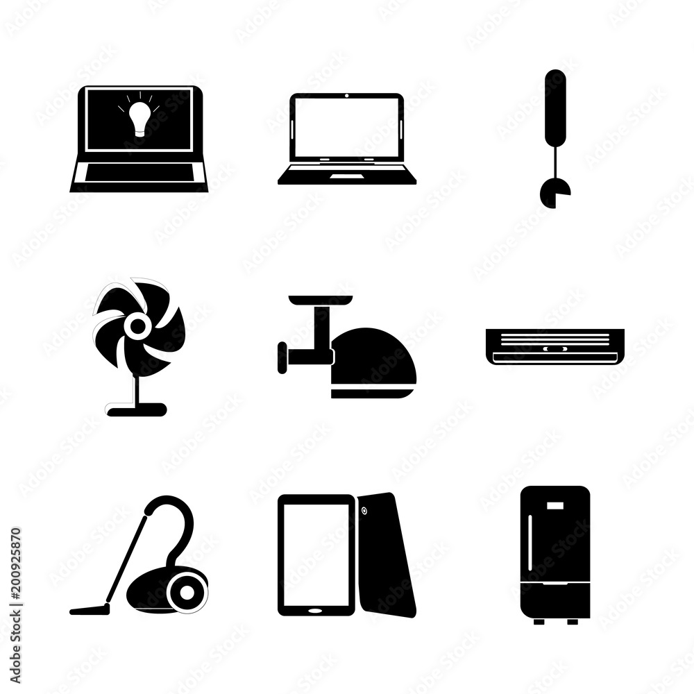 icon Electronic with information, home, coolness, digital and climate icon Electronic with information, home, coolness, digital and climate