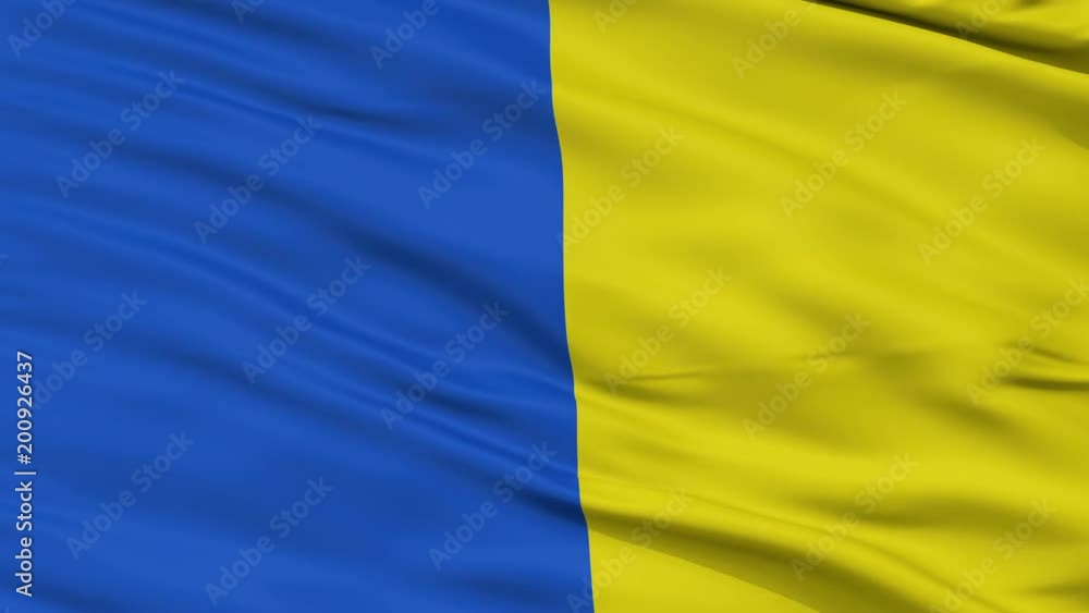 Saint Gilles lez Bruxelles closeup flag, city of Belgium, realistic