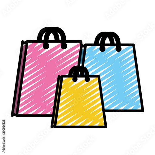 doodle shopping bags market finance object