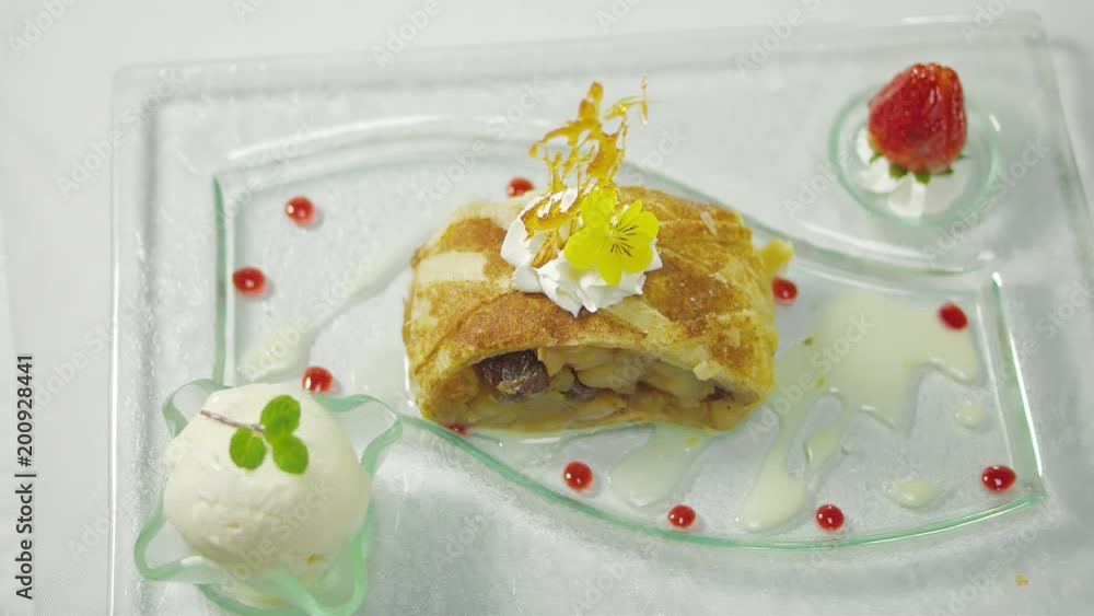 Gourmet dessert delicious on restaurant Gourmet dessert delicious on restaurant