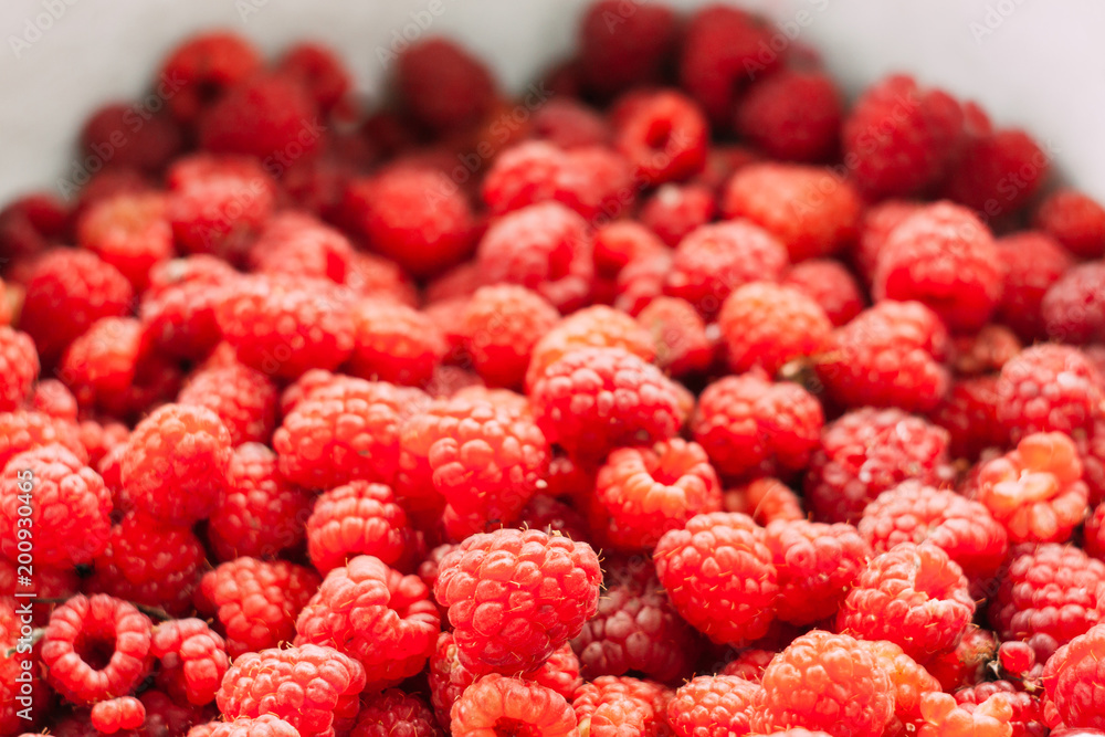 Fresh Red Sweet Berries Raspberries In Market Fresh Red Sweet Berries Raspberries In Market