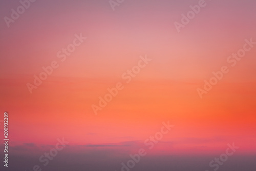 Sunset Sunrise Clear Sky In Orange  Pink And Magenta Colours. Natural