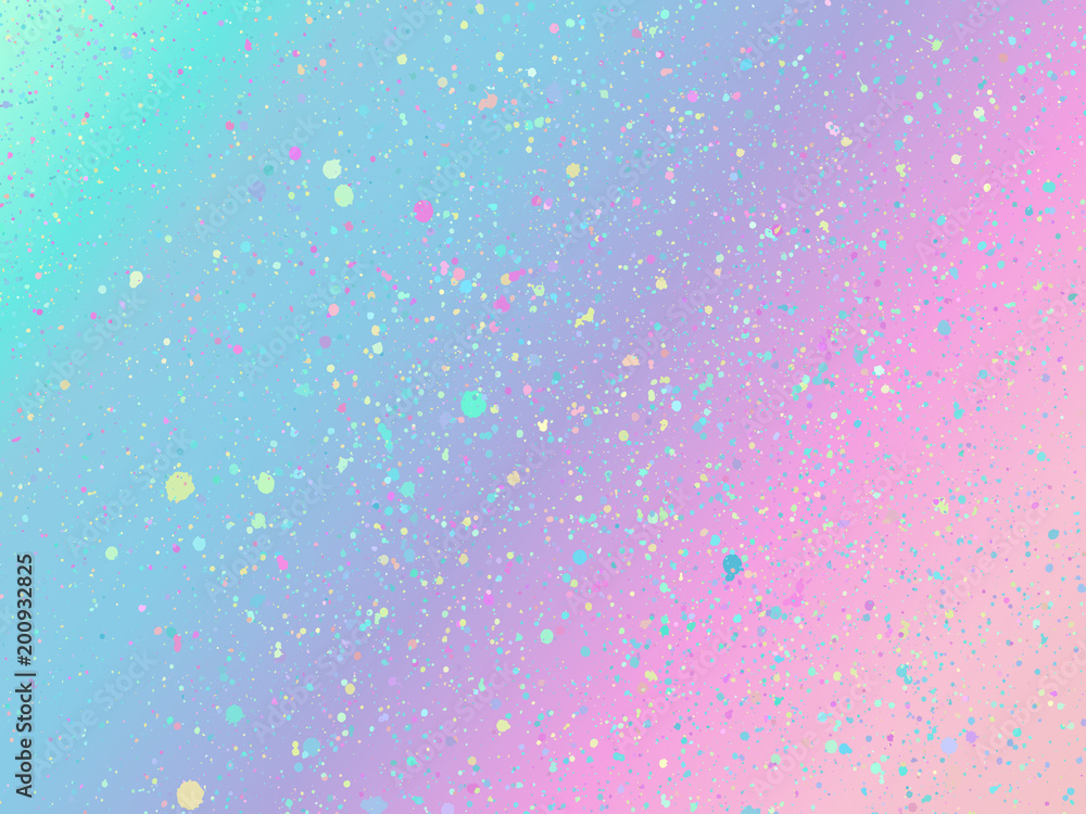 Unicorn background with rainbow mesh. Fantasy gradient backdrop 