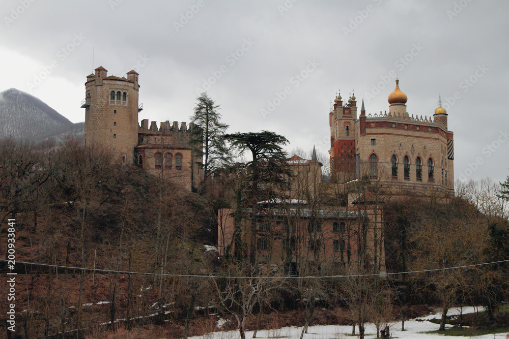 Castle in mountains. Riola, Bologna, Emilya-Romagna, Italy