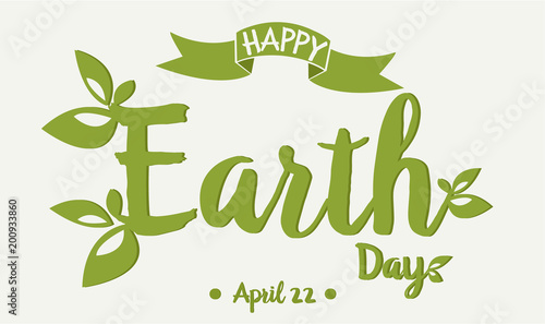 Happy earth Day card or background. vector illustration.