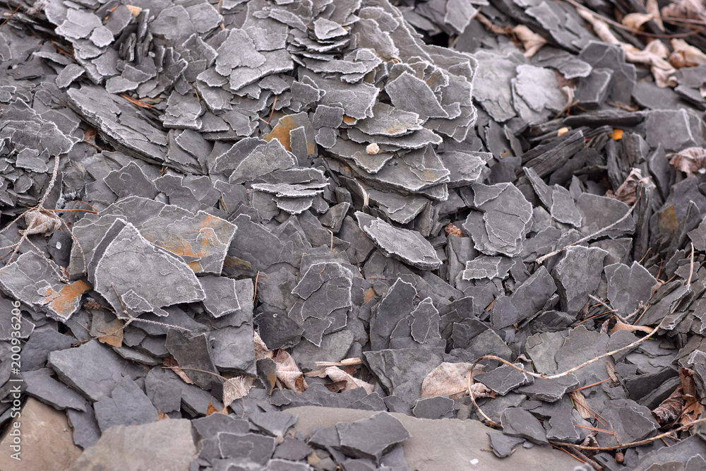 Cracked shale chips abstract texture background. Cracked shale chips abstract texture background.