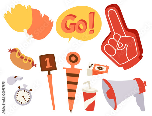 American football player action sport athlete uniform sporty accessory success playing tools vector illustration