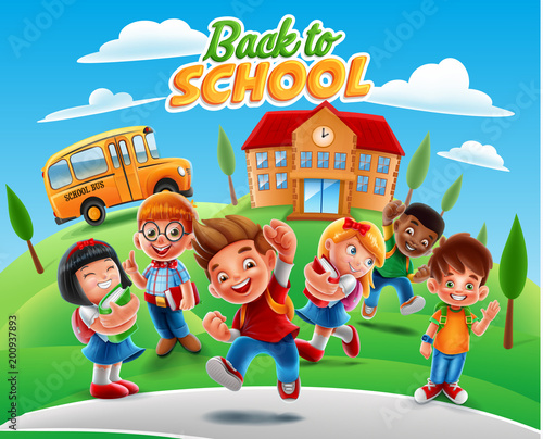 back to school illustration banner