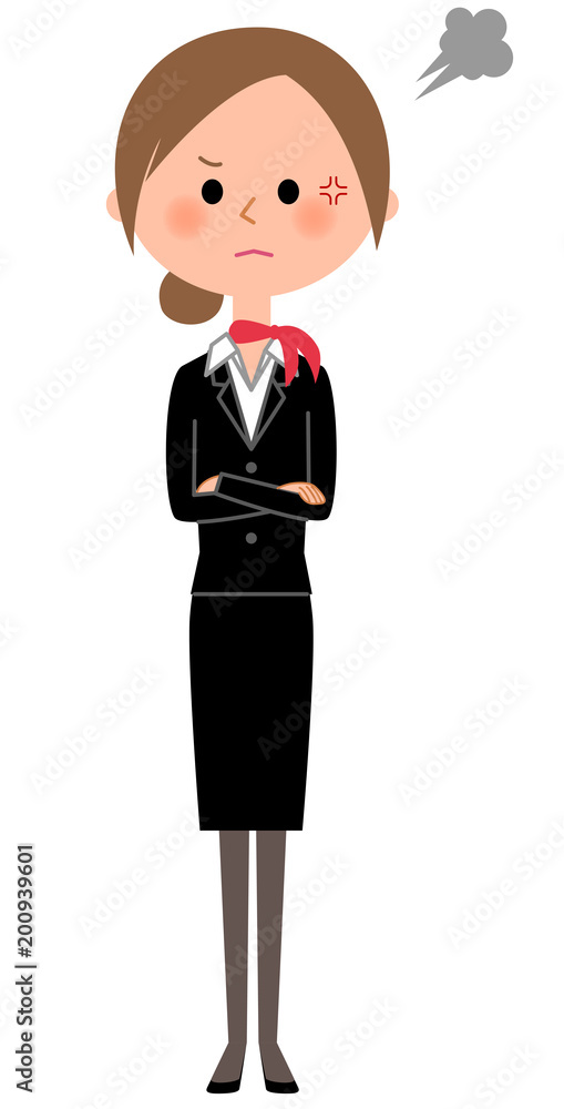制服の女性 怒る 制服の女性 怒る