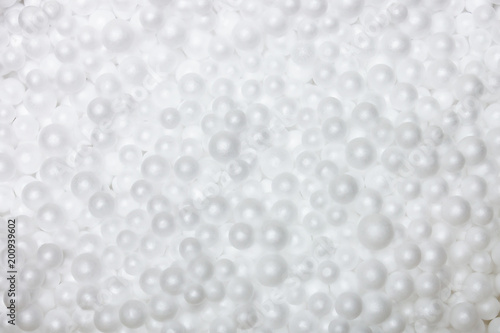 Background of white foam balls