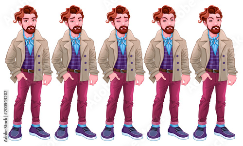 Boy with different expressions