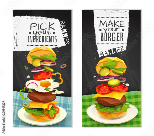 Hamburger Vertical Banners
