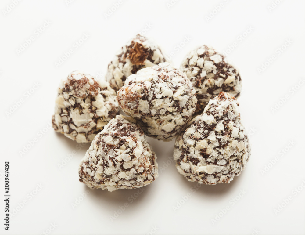 Chocolate candies isolaed on white Chocolate candies isolaed on white