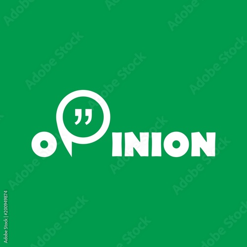 opinion and chat logo design for application or icon
