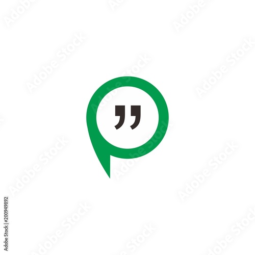 opinion and chat logo design for application or icon