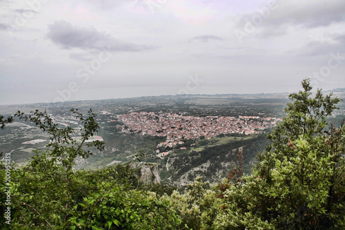 View of the town of Litochoro, Greece photo