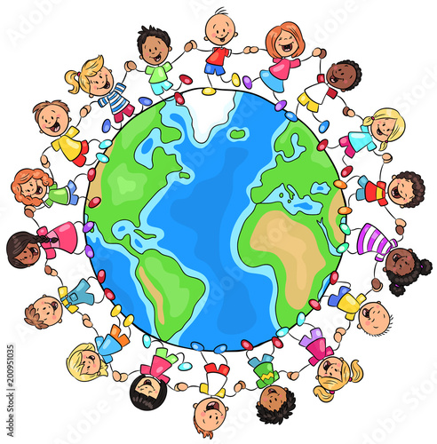 Kinder der Welt - Vektor-Illustration