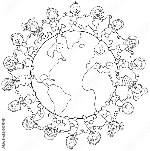 Kinder der Welt - Vektor-Illustration