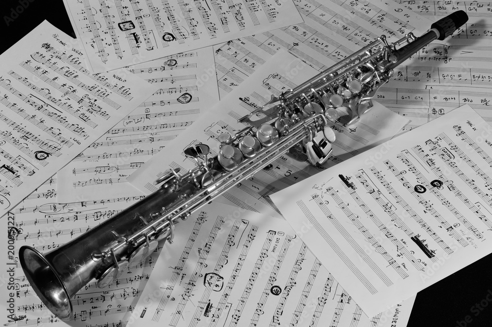 Fototapeta premium Sax soprano over arrangements